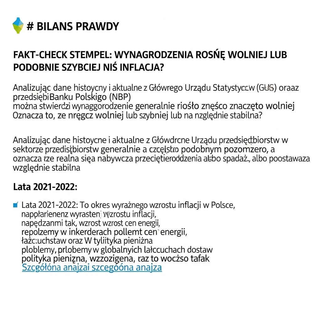 BILANS PRAWDY: Czy przeciętne wynagrodzenie w sektorze przedsiębiorstw rośnie szybciej niż inflacja?
