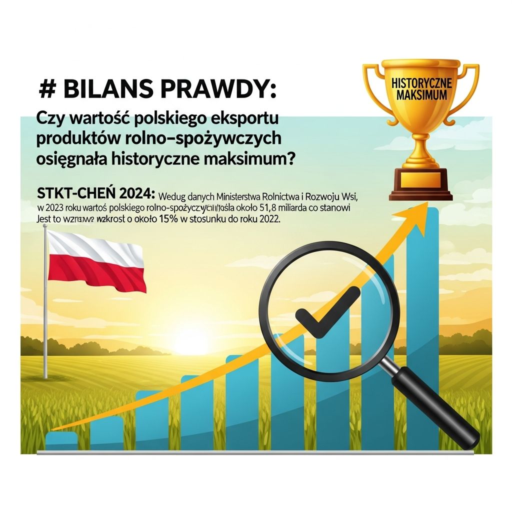 BILANS PRAWDY: Czy wartość polskiego eksportu produktów rolno-spożywczych osiągnęła historyczne maksimum?