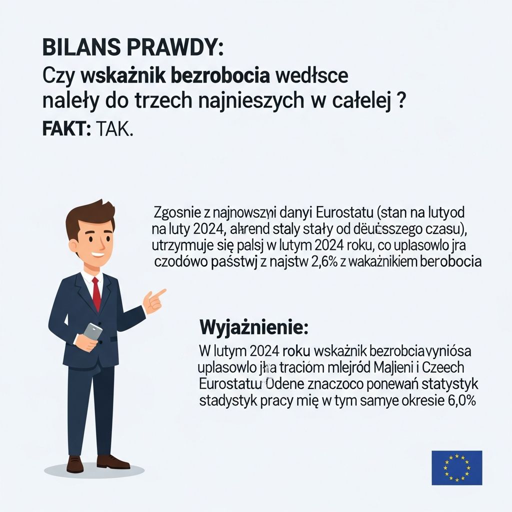 BILANS PRAWDY: Czy wskaźnik bezrobocia w Polsce według Eurostatu należy do trzech najniższych w całej Unii Europejskiej?