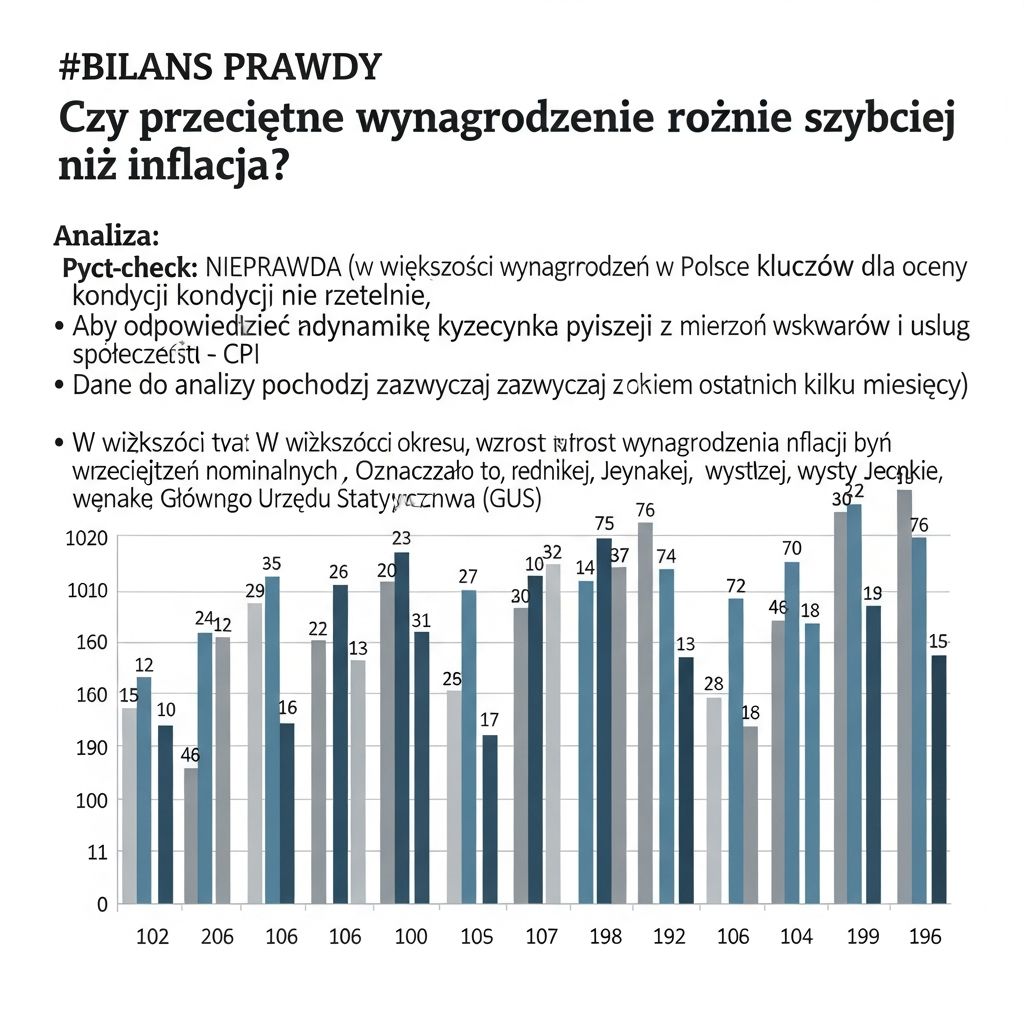 BILANS PRAWDY: Czy przeciętne wynagrodzenie w Polsce rośnie szybciej niż inflacja?