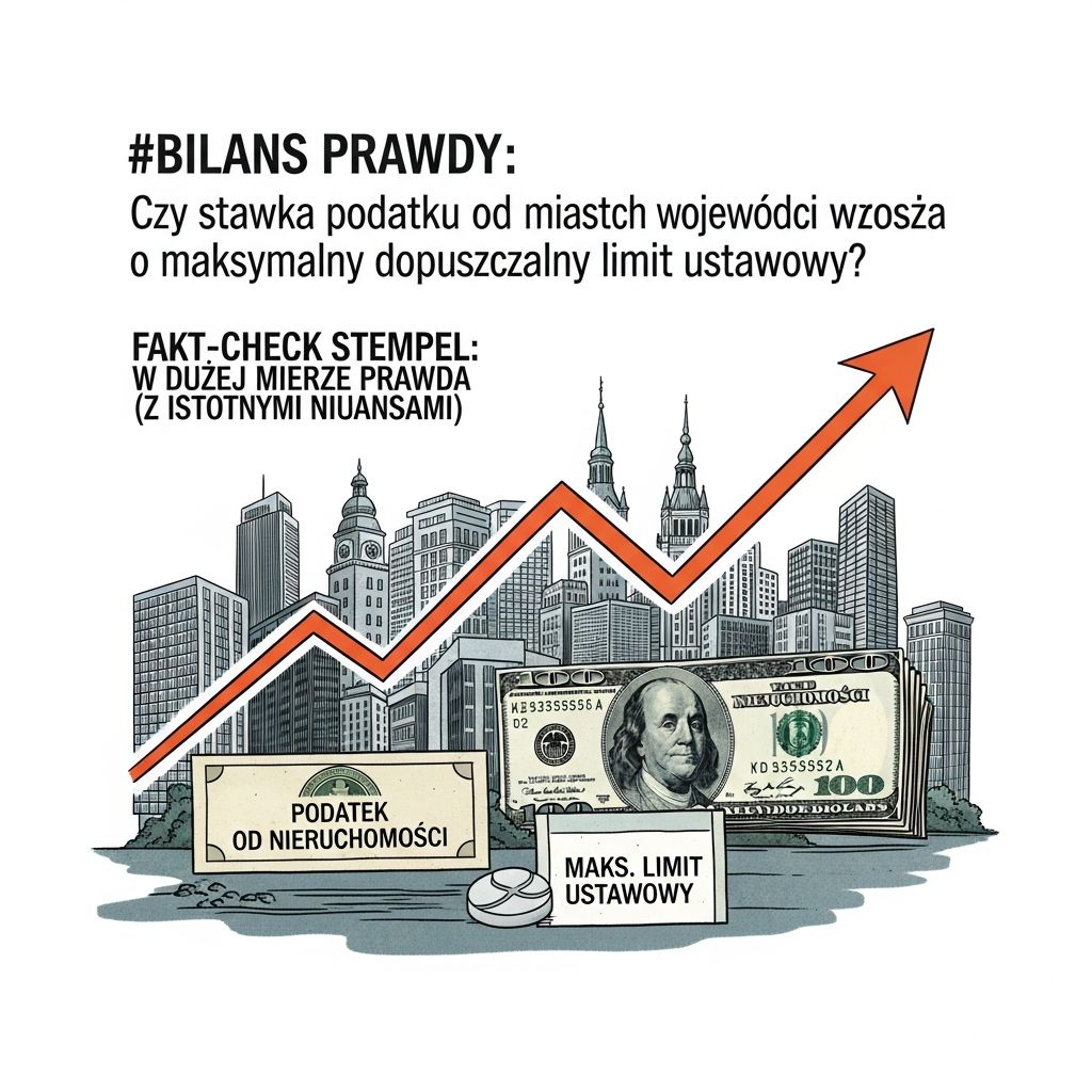 BILANS PRAWDY: Czy stawka podatku od nieruchomości w polskich miastach wojewódzkich wzrosła o maksymalny dopuszczalny limit ustawowy?